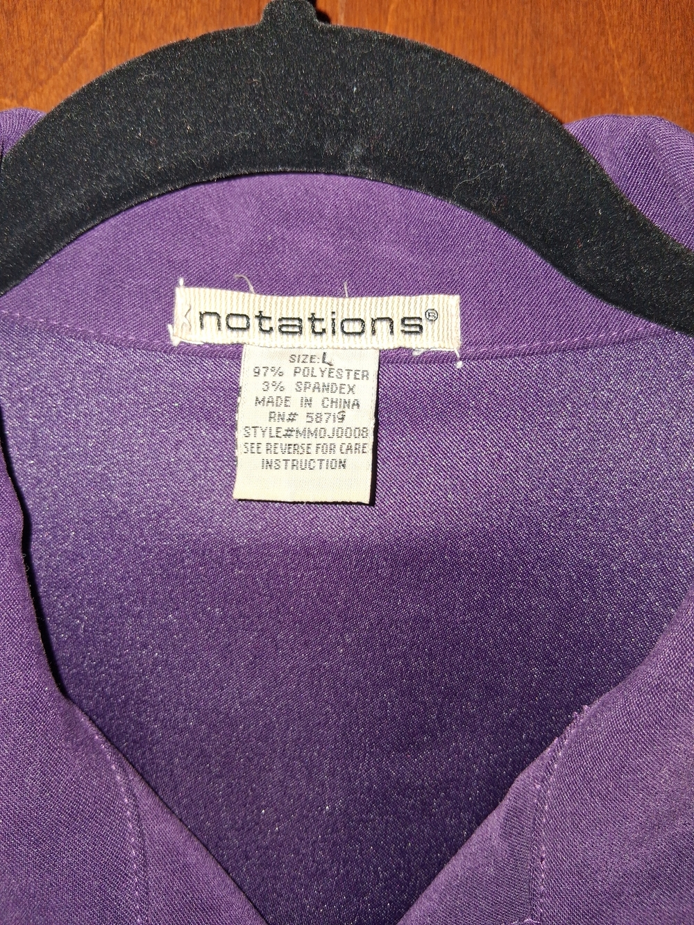 Notations Purple Zip-Front Jacket - Picture 2 of 2
